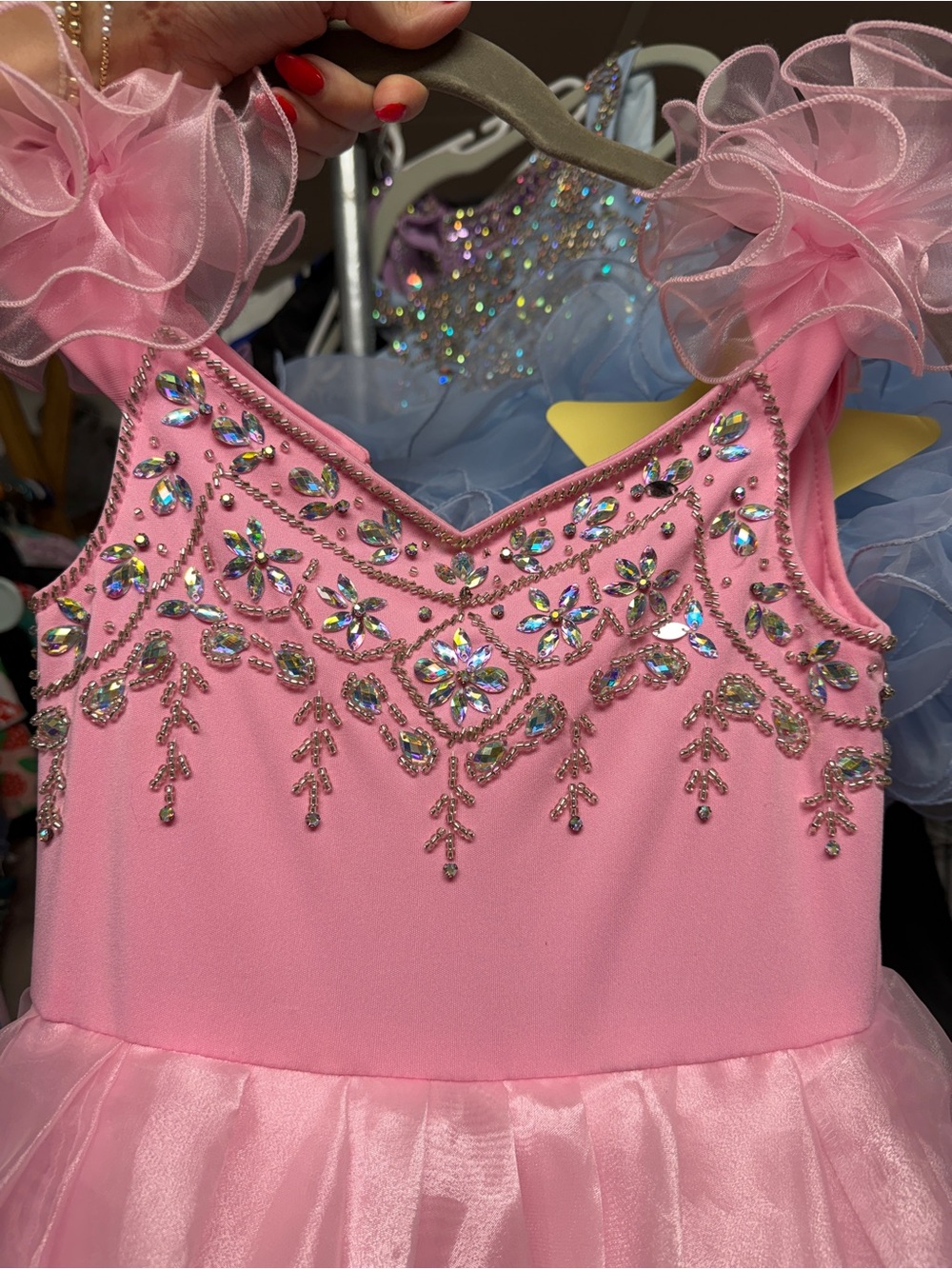 Girls' Pink Embellished Formal Dress - Brand